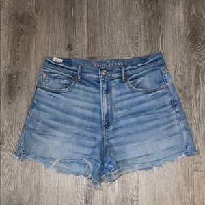 American Eagle Outfitters Blue Jean Shorts Highest rise 90s stretch size 12